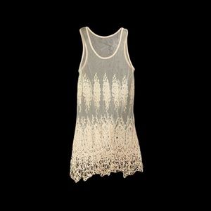 Non Signe Bohemian Lace Tunic Cover Up (No Lining)